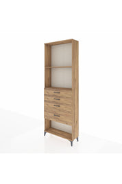 Arges Dolap 2 Raflı 4 Çekmeceli 88x30x243 Çam-Çam