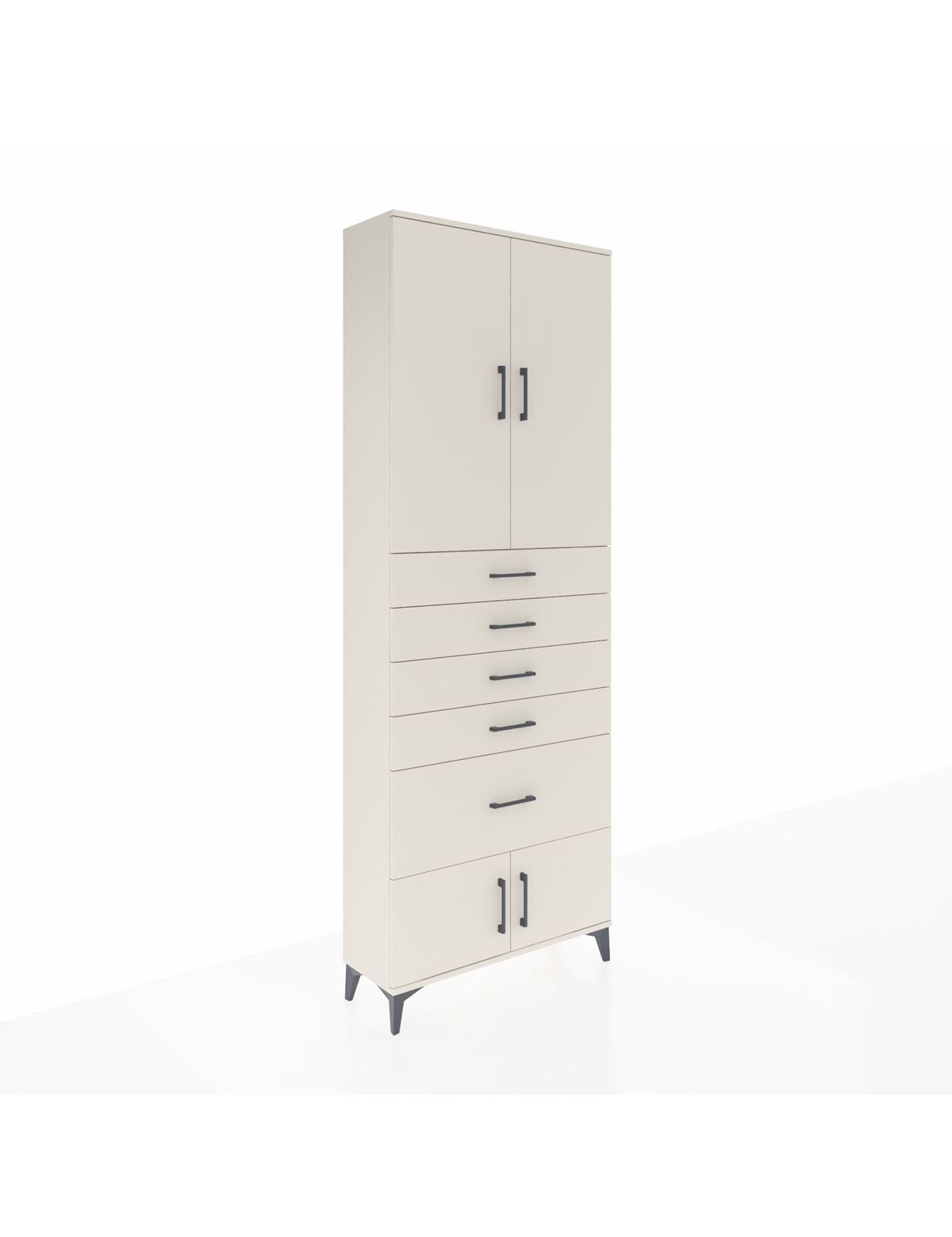 Arges Dolap 2 Raflı 5 Çekmeceli 4 Kapaklı 88x30x243 Aytaşı-Aytaşı