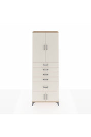 Arges Dolap 2 Raflı 5 Çekmeceli 4 Kapaklı 88x30x243 Çam-Aytaşı