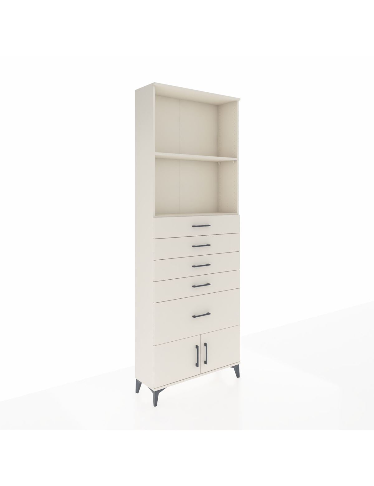 Arges Dolap 2 Raflı 5 Çekmeceli 2 Kapaklı 88x30x243 Aytaşı-Aytaşı