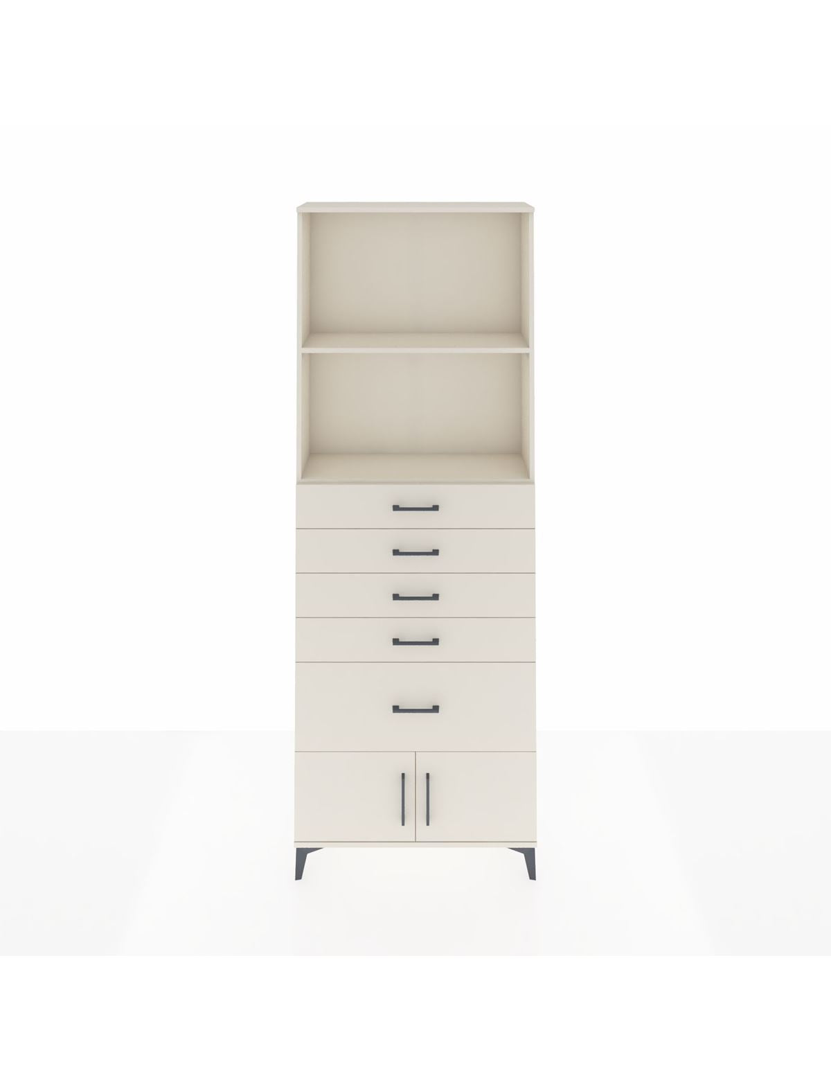 Arges Dolap 2 Raflı 5 Çekmeceli 2 Kapaklı 88x30x243 Aytaşı-Aytaşı