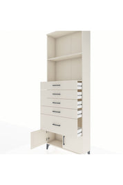 Arges Dolap 2 Raflı 5 Çekmeceli 2 Kapaklı 88x30x243 Aytaşı-Aytaşı