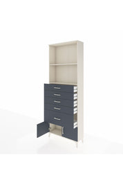 Arges Dolap 2 Raflı 5 Çekmeceli 2 Kapaklı 88x30x243 Aytaşı-Antrasit