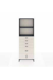 Arges Dolap 2 Raflı 5 Çekmeceli 2 Kapaklı 88x30x243 Antrasit-Aytaşı