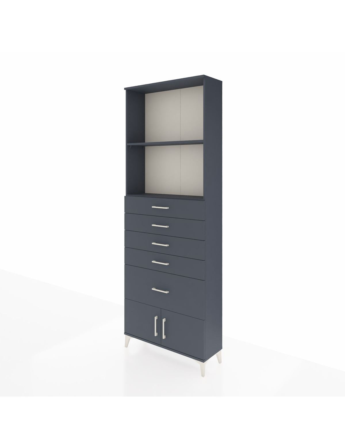 Arges Dolap 2 Raflı 5 Çekmeceli 2 Kapaklı 88x30x243 - S33M054V5A