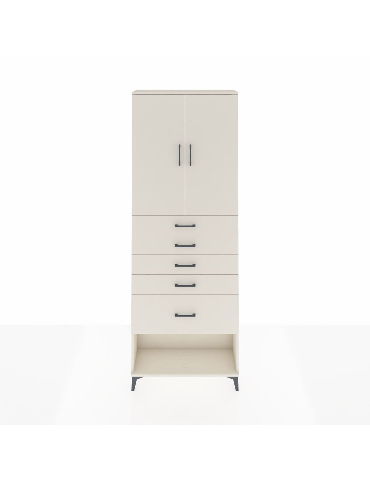 Arges Dolap 2 Raflı 5 Çekmeceli 2 Kapaklı 88x30x243 Aytaşı-Aytaşı