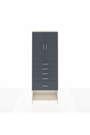 Arges Dolap 2 Raflı 5 Çekmeceli 2 Kapaklı 88x30x243 Aytaşı-Antrasit