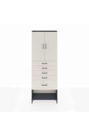 Arges Dolap 2 Raflı 5 Çekmeceli 2 Kapaklı 88x30x243 Antrasit-Aytaşı