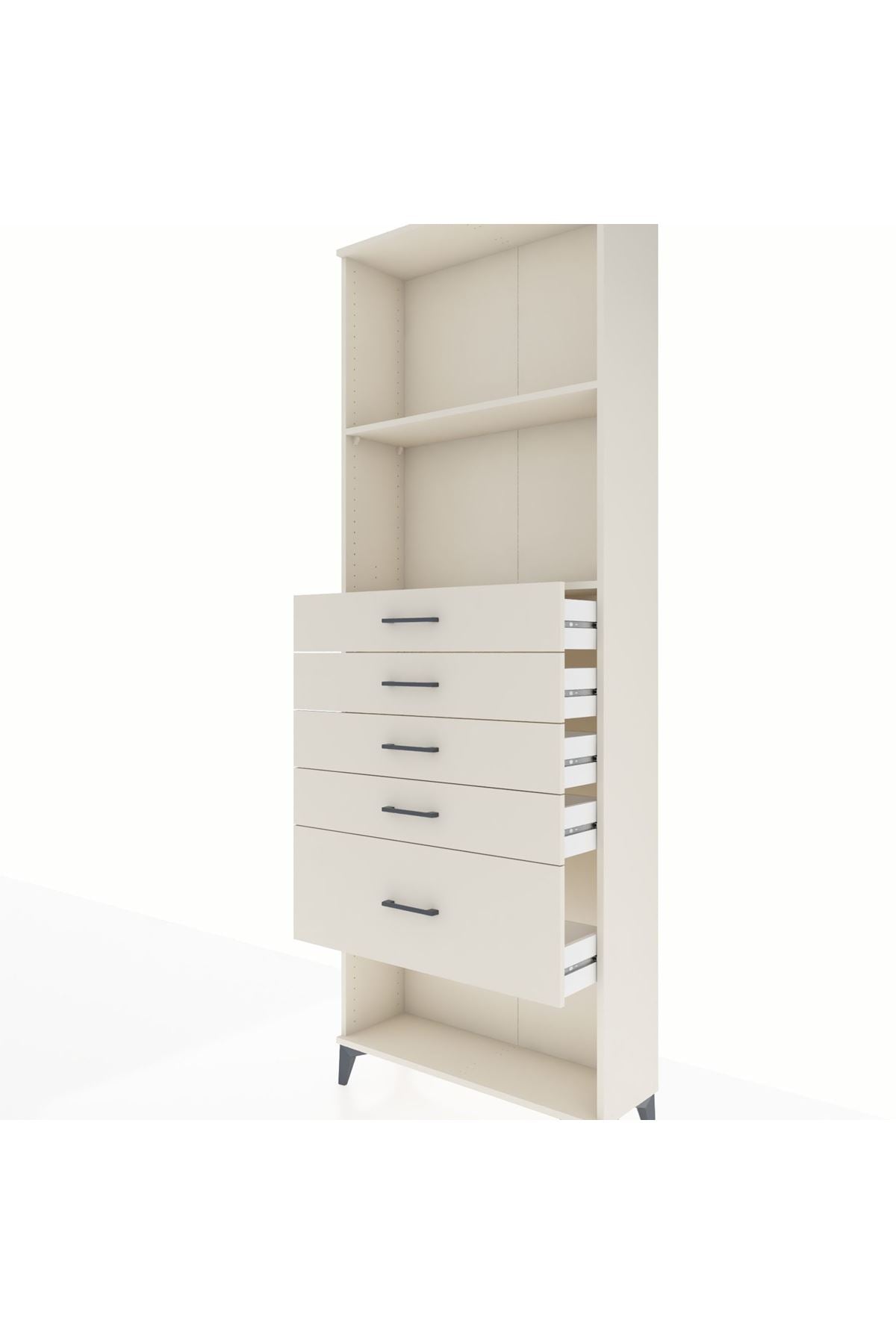 Arges Dolap 2 Raflı 5 Çekmeceli 88x30x243 Aytaşı-Aytaşı