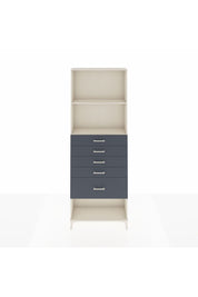 Arges Dolap 2 Raflı 5 Çekmeceli 88x30x243 Aytaşı-Antrasit