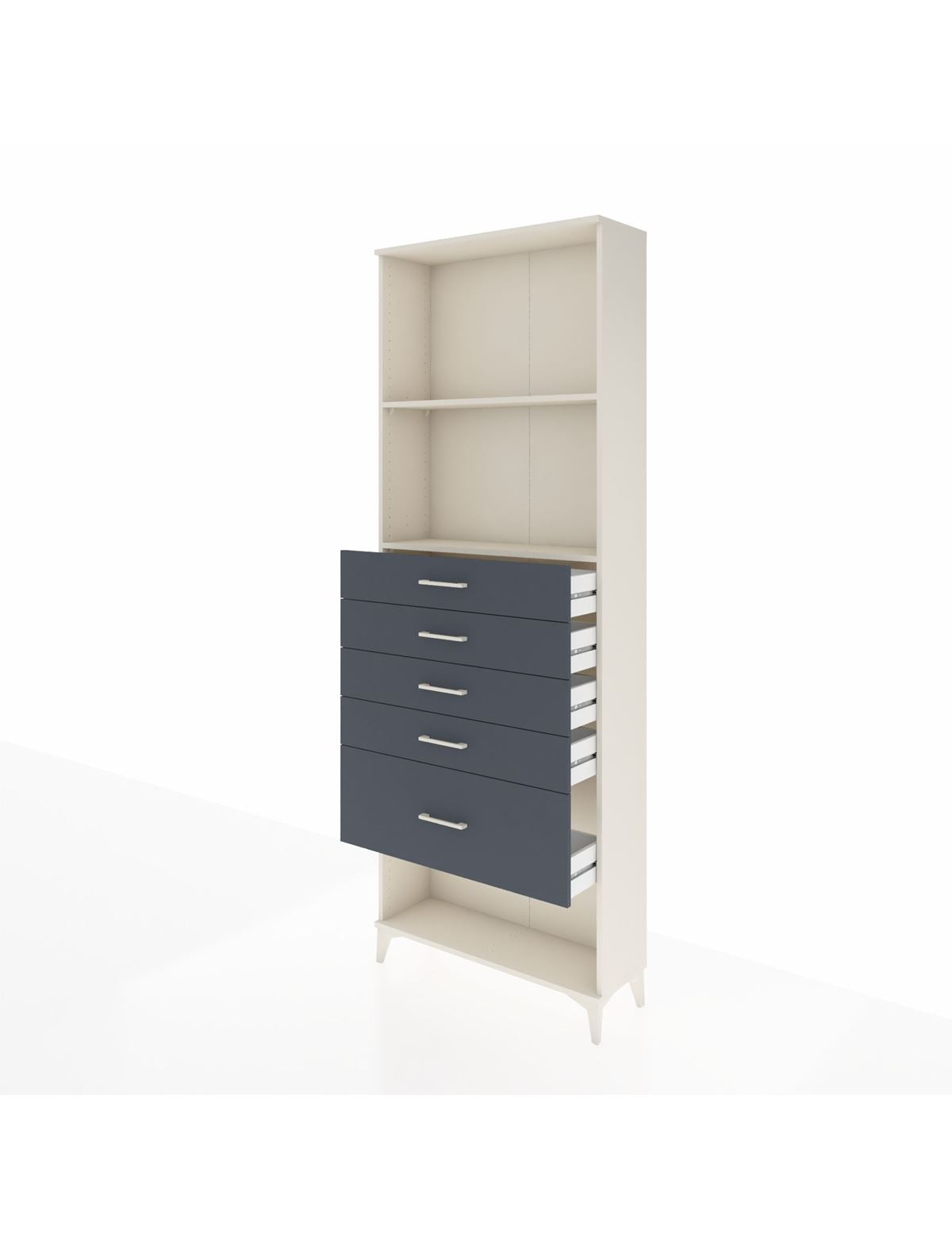 Arges Dolap 2 Raflı 5 Çekmeceli 88x30x243 - S33M056V2A
