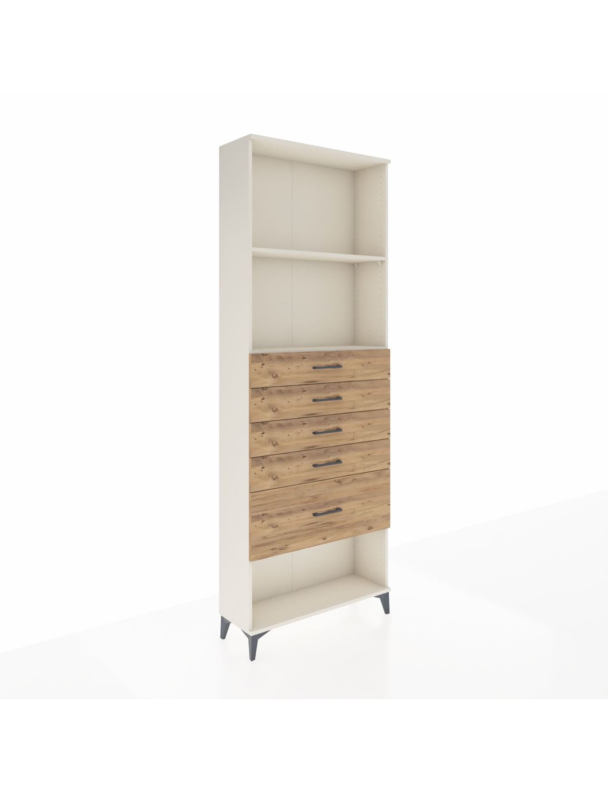 Arges Dolap 2 Raflı 5 Çekmeceli 88x30x243 Aytaşı-Çam