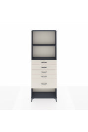 Arges Dolap 2 Raflı 5 Çekmeceli 88x30x243 Antrasit-Aytaşı