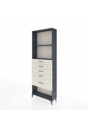 Arges Dolap 2 Raflı 5 Çekmeceli 88x30x243 Antrasit-Aytaşı