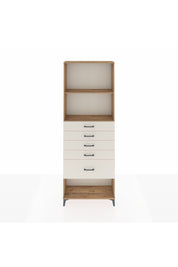 Arges Dolap 2 Raflı 5 Çekmeceli 88x30x243 Çam-Aytaşı