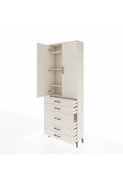 Arges Dolap 4 Raflı 5 Çekmeceli 2 Kapaklı 88x30x243 Aytaşı-Aytaşı