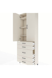 Arges Dolap 4 Raflı 5 Çekmeceli 2 Kapaklı 88x30x243 Aytaşı-Aytaşı