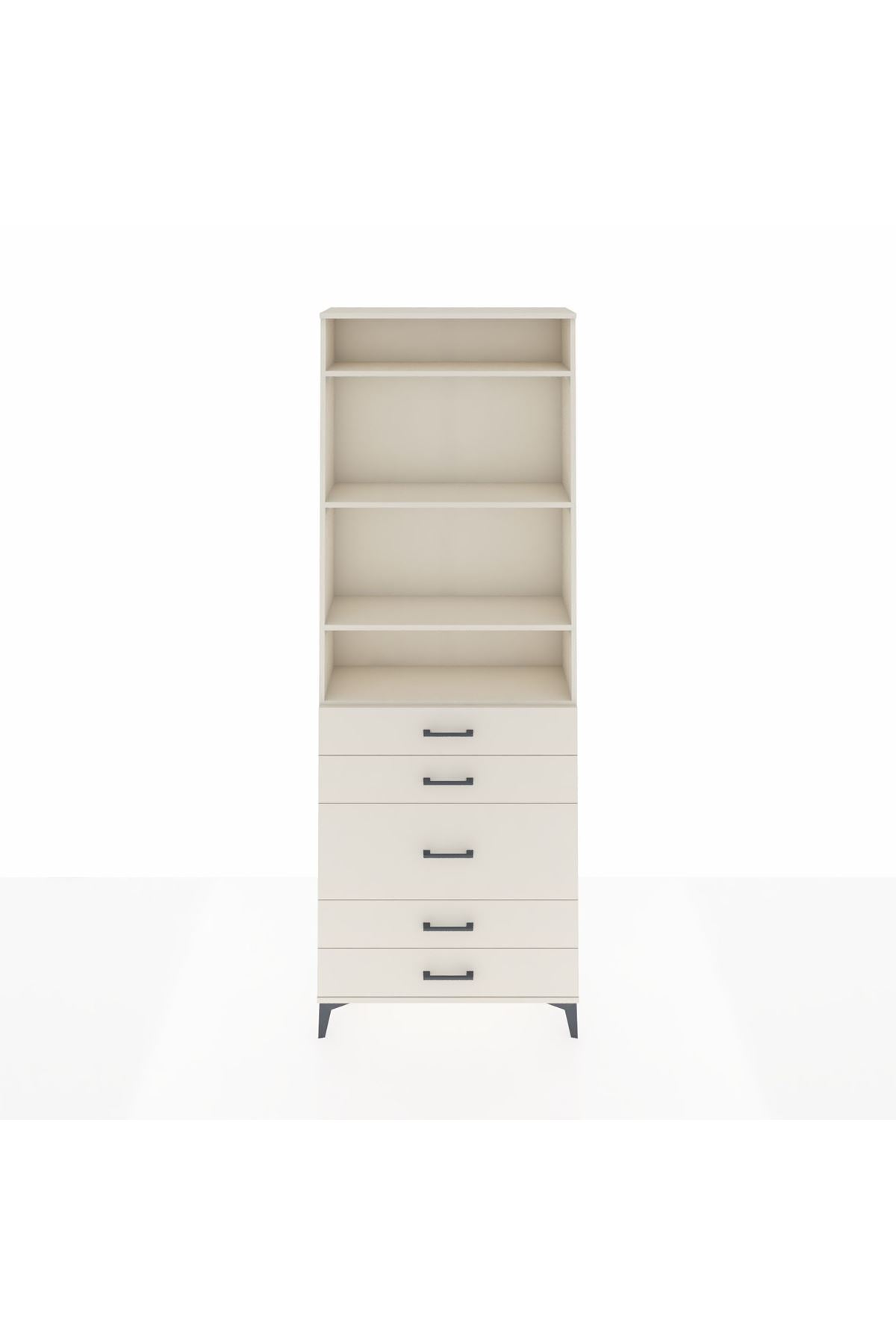 Arges Dolap 4 Raflı 5 Çekmeceli 88x30x243 Aytaşı-Aytaşı