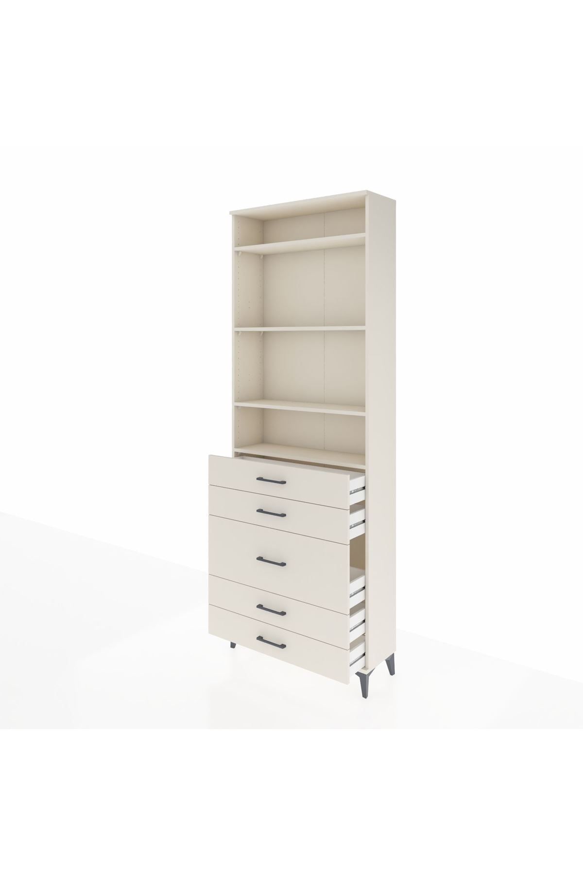 Arges Dolap 4 Raflı 5 Çekmeceli 88x30x243 Aytaşı-Aytaşı