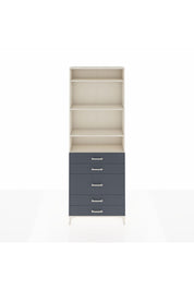 Arges Dolap 4 Raflı 5 Çekmeceli 88x30x243 Aytaşı-Antrasit