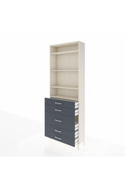 Arges Dolap 4 Raflı 5 Çekmeceli 88x30x243 Aytaşı-Antrasit