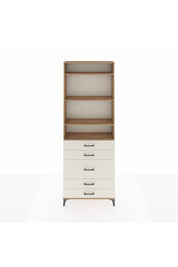 Arges Dolap 4 Raflı 5 Çekmeceli 88x30x243 Çam-Aytaşı