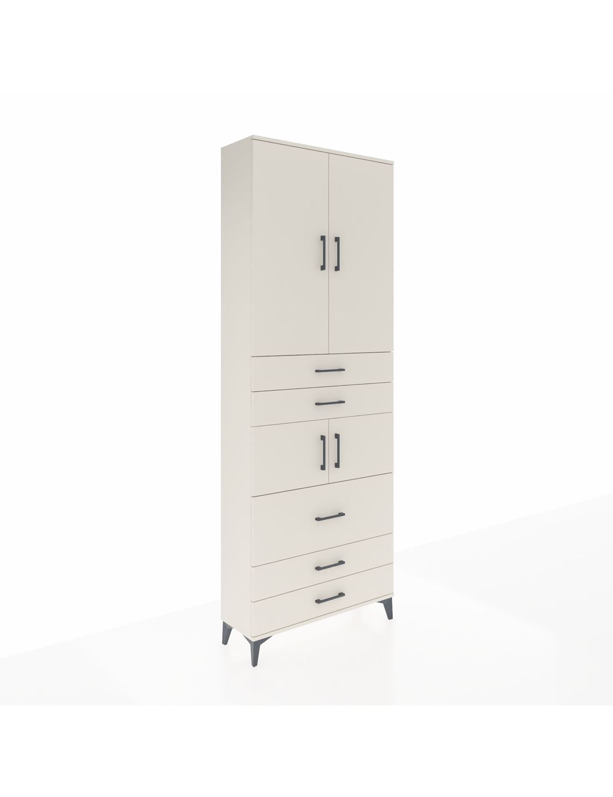 Arges Dolap 4 Raflı 5 Çekmeceli 4 Kapaklı 88x30x243 Aytaşı-Aytaşı