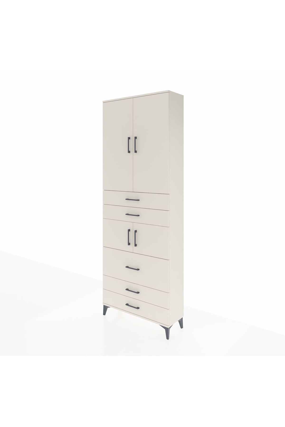 Arges Dolap 4 Raflı 5 Çekmeceli 4 Kapaklı 88x30x243 Aytaşı-Aytaşı