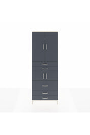 Arges Dolap 4 Raflı 5 Çekmeceli 4 Kapaklı 88x30x243 Aytaşı-Antrasit