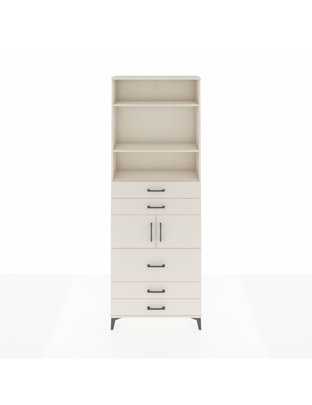 Arges Dolap 4 Raflı 5 Çekmeceli 2 Kapaklı 88x30x243 Aytaşı-Aytaşı