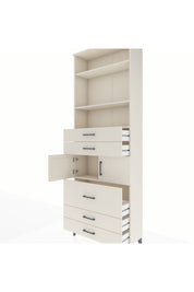 Arges Dolap 4 Raflı 5 Çekmeceli 2 Kapaklı 88x30x243 Aytaşı-Aytaşı