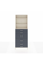 Arges Dolap 4 Raflı 5 Çekmeceli 2 Kapaklı 88x30x243 Aytaşı-Antrasit