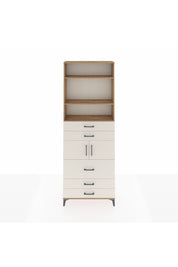 Arges Dolap 4 Raflı 5 Çekmeceli 2 Kapaklı 88x30x243 Çam-Aytaşı