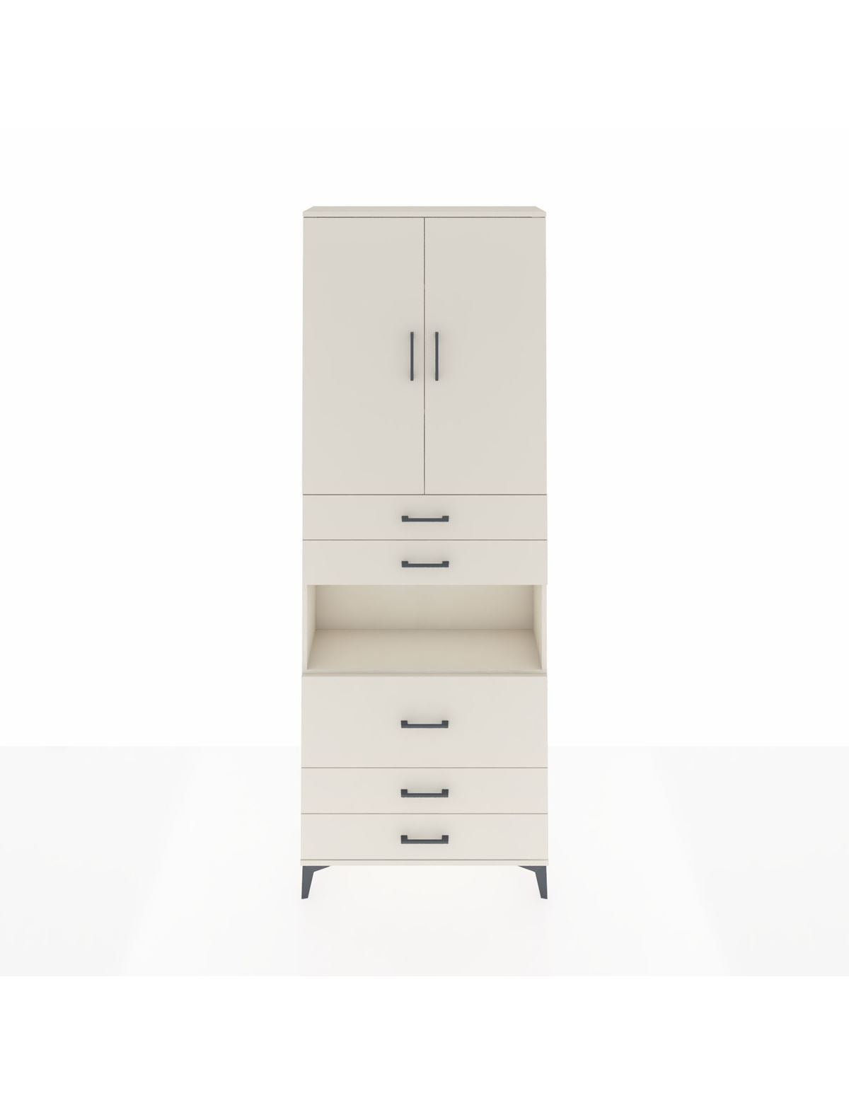 Arges Dolap 4 Raflı 5 Çekmeceli 2 Kapaklı 88x30x243 Aytaşı-Aytaşı