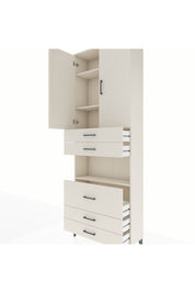 Arges Dolap 4 Raflı 5 Çekmeceli 2 Kapaklı 88x30x243 Aytaşı-Aytaşı