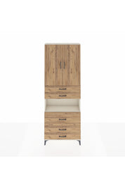 Arges Dolap 4 Raflı 5 Çekmeceli 2 Kapaklı 88x30x243 Aytaşı-Çam