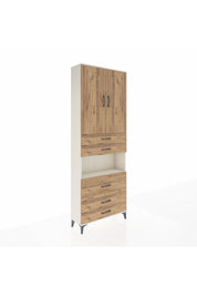 Arges Dolap 4 Raflı 5 Çekmeceli 2 Kapaklı 88x30x243 Aytaşı-Çam