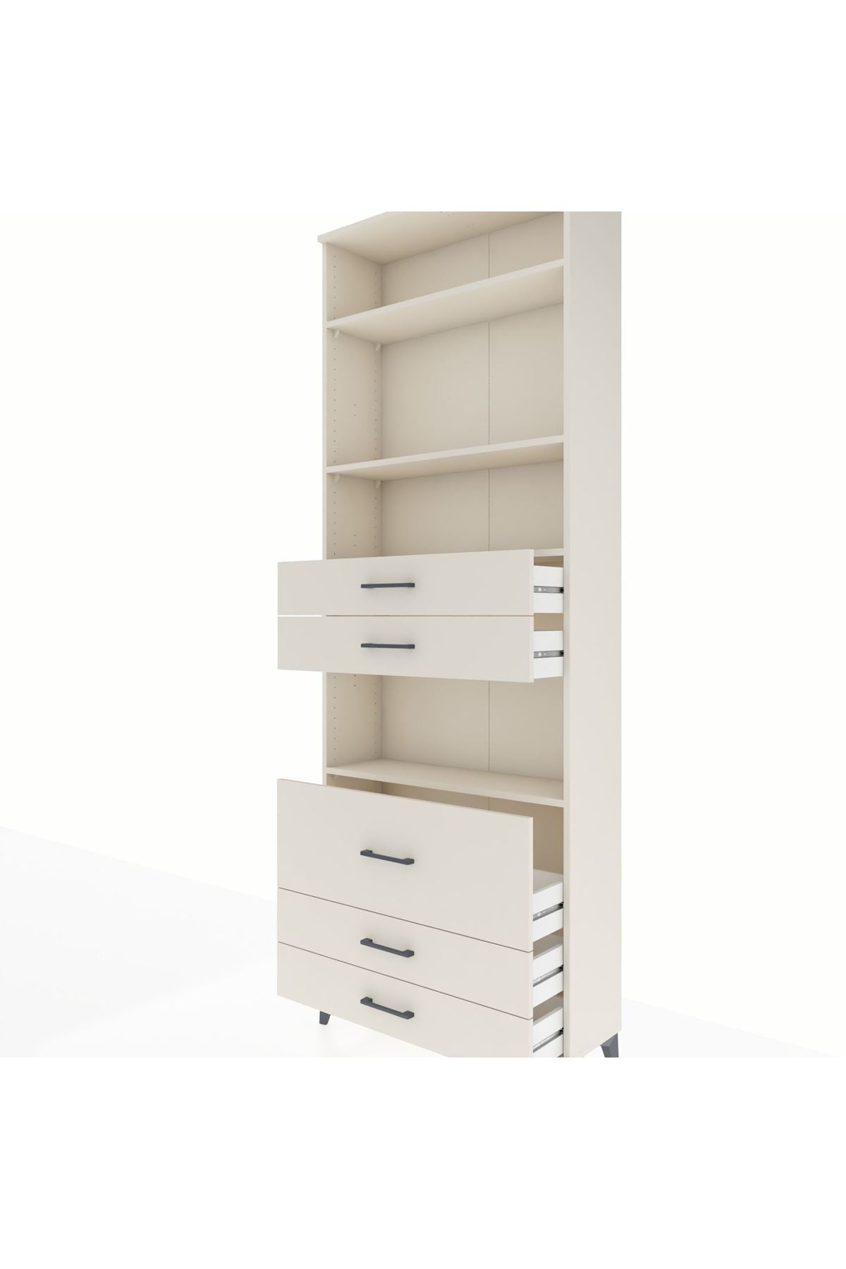 Arges Dolap 4 Raflı 5 Çekmeceli 88x30x243 Aytaşı-Aytaşı