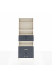 Arges Dolap 4 Raflı 5 Çekmeceli 88x30x243 Aytaşı-Antrasit