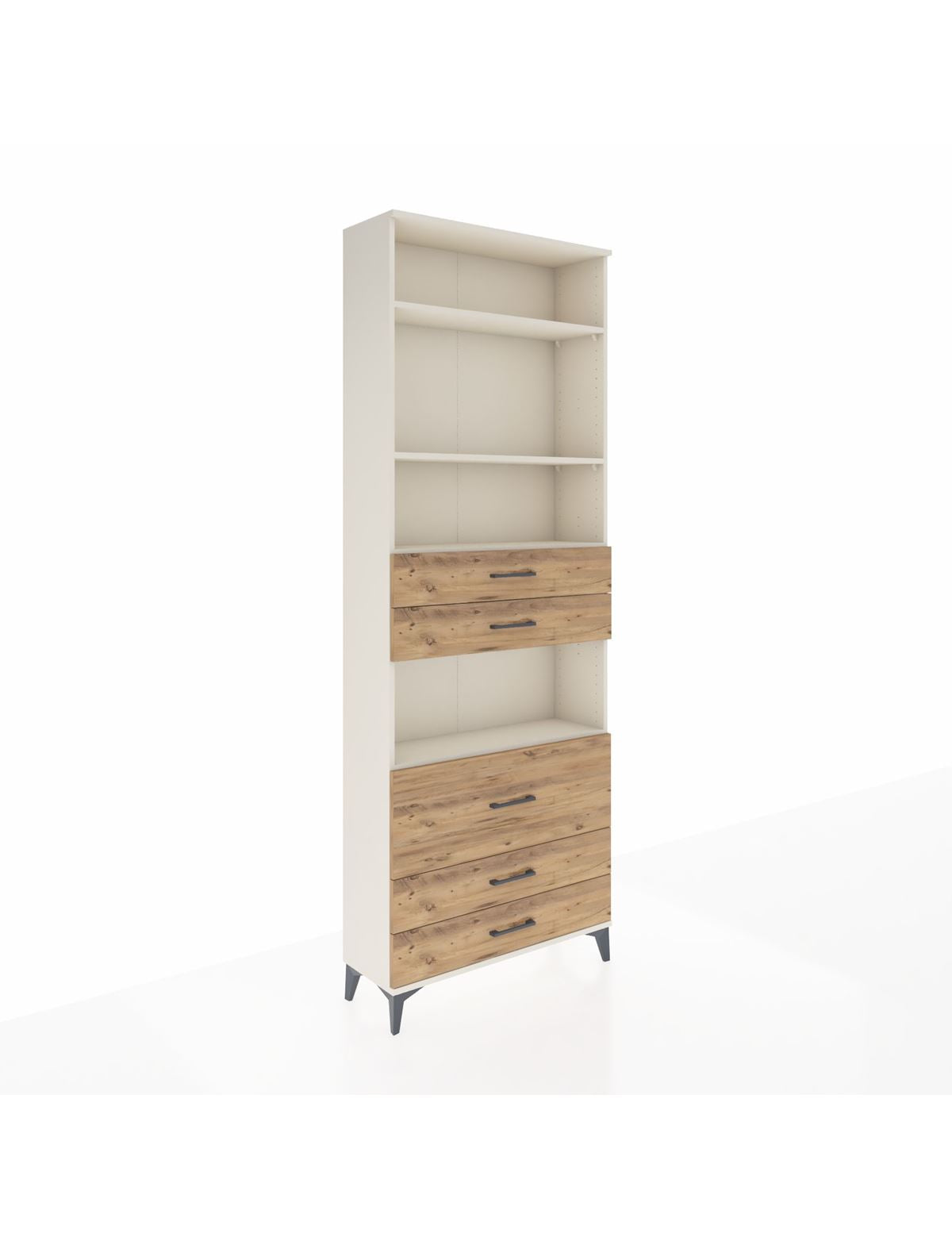 Arges Dolap 4 Raflı 5 Çekmeceli 88x30x243 Aytaşı-Çam