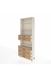 Arges Dolap 4 Raflı 5 Çekmeceli 88x30x243 Aytaşı-Çam