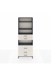 Arges Dolap 4 Raflı 5 Çekmeceli 88x30x243 Antrasit-Aytaşı