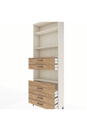 Arges Dolap 4 Raflı 5 Çekmeceli 88x30x243 Aytaşı-Çam