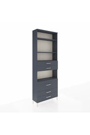 Arges Dolap 4 Raflı 5 Çekmeceli 88x30x243 Antrasit-Antrasit