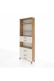 Arges Dolap 4 Raflı 5 Çekmeceli 88x30x243 Çam-Aytaşı