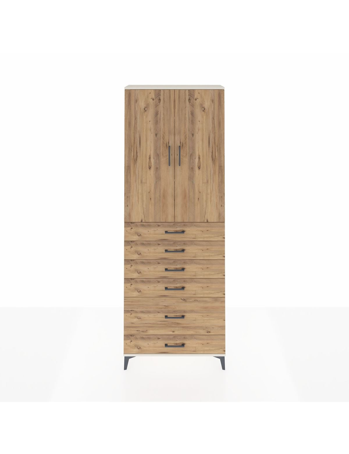 Arges Dolap 3 Raflı 6 Çekmeceli 2 Kapaklı 88x30x243 - S33M063V3A