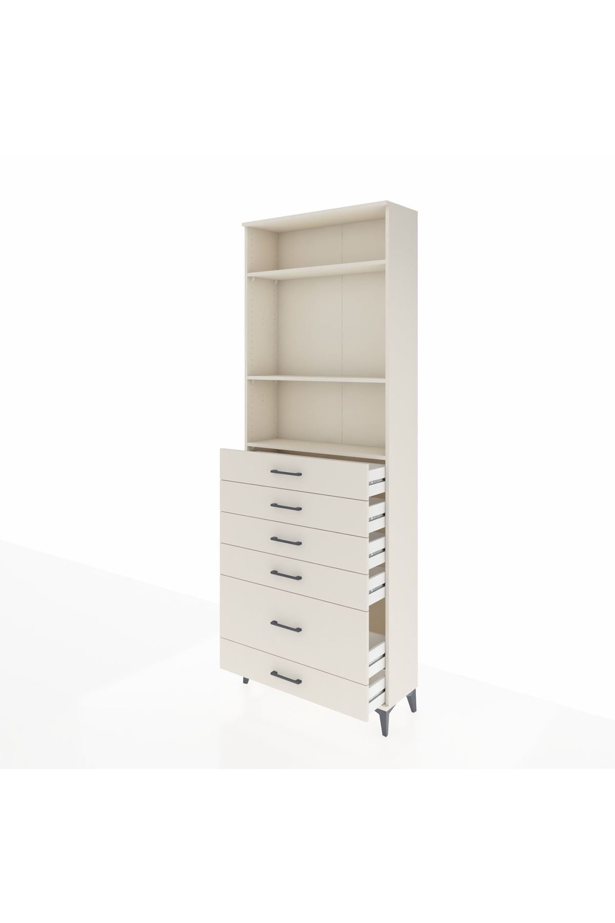 Arges Dolap 3 Raflı 6 Çekmeceli 88x30x243 Aytaşı-Aytaşı