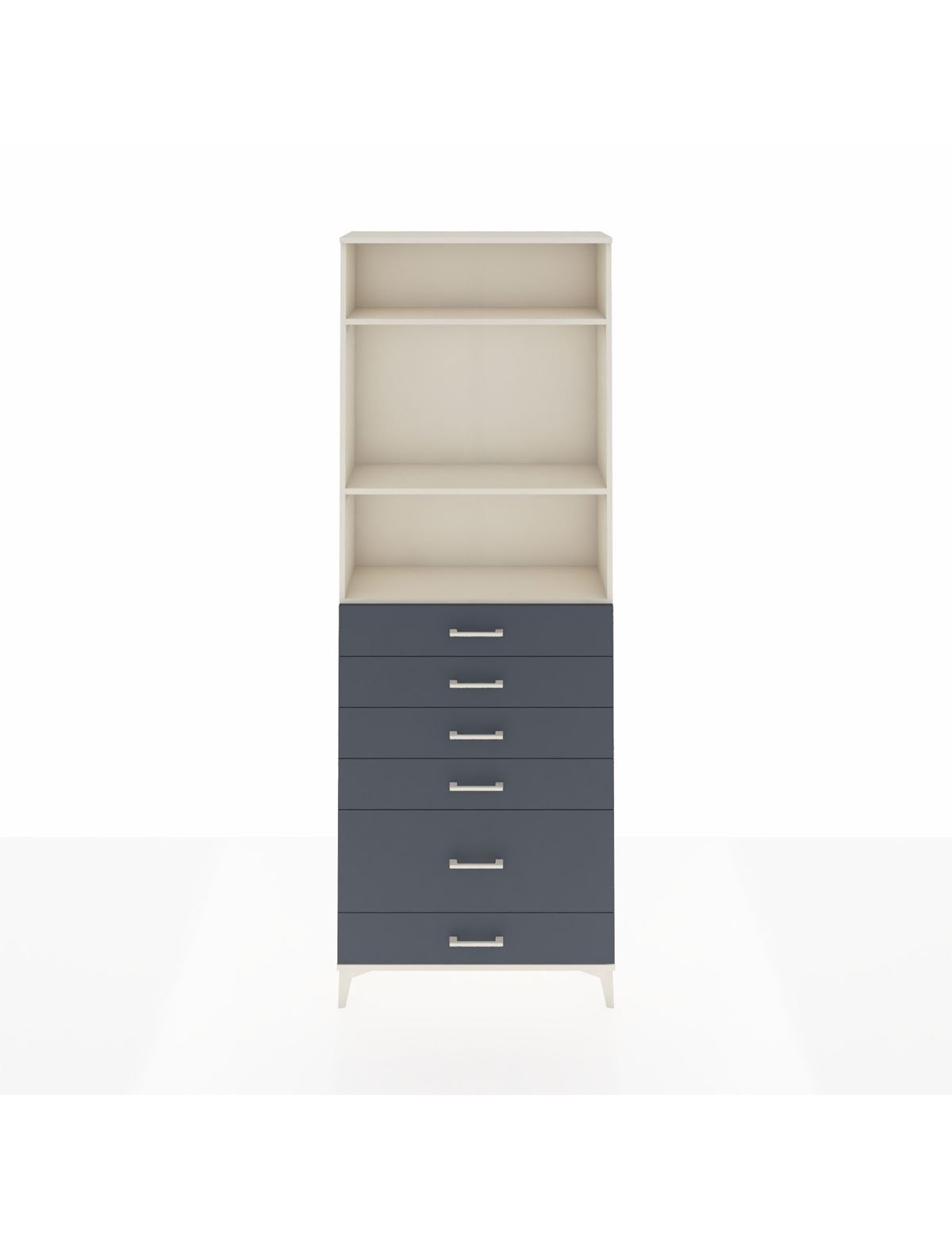 Arges Dolap 3 Raflı 6 Çekmeceli 88x30x243 Aytaşı-Antrasit