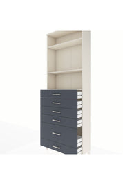 Arges Dolap 3 Raflı 6 Çekmeceli 88x30x243 Aytaşı-Antrasit