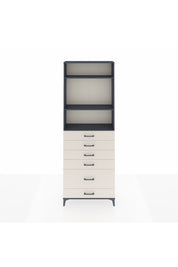 Arges Dolap 3 Raflı 6 Çekmeceli 88x30x243 Antrasit-Aytaşı